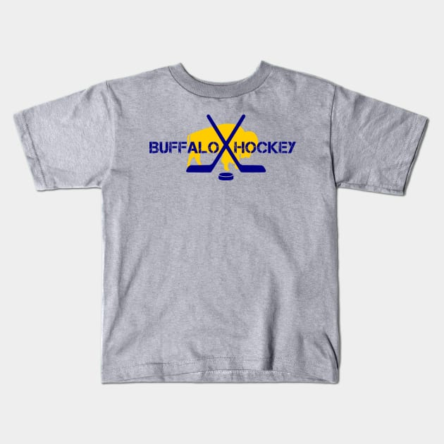 Buffalo Hockey Sabres Mafia Kids T-Shirt by LaurenElin